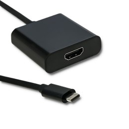 Qoltec Adapter USB typ C męski | HDMI A żeński | 4K | 23cm