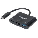 Techly Multiport Adapter USB-C 3.1 na HDMI/USB-A/USB-C