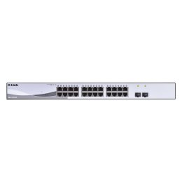 D-LINK DGS-1210-28, Gigabitowy inteligentny przełącznik z 24 portami 10/100/1000Base-T i 4 portami Gigabit MiniGBIC (SFP), 802.3