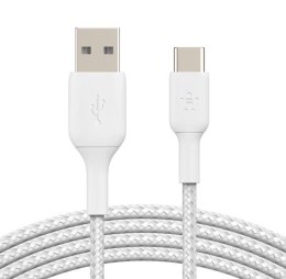 Belkin Kabel Braided USB-C USB-A 1m biały