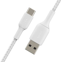 Belkin Kabel Braided USB-C USB-A 2m biały