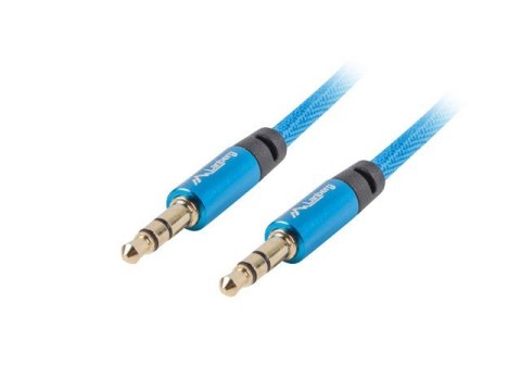 LANBERG Kabel Premium Minijack - Minijack M/M 3.5mm 2m niebieski