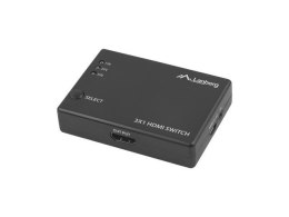 LANBERG Switch video 3 x HDMI + port micro USB Czarny