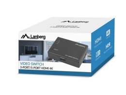 LANBERG Switch video 3 x HDMI + port micro USB Czarny