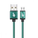 TB Kabel USB-Micro USB 1.5 m zielony sznurek