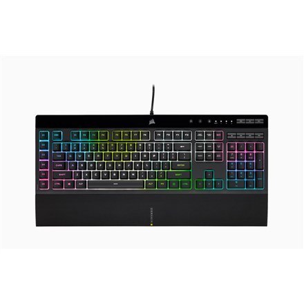 Corsair Gaming Keyboard K55 RGB PRO XT Gaming keyboard On-Board Memory; Supported in iCUE RGB LED light US Wired Black