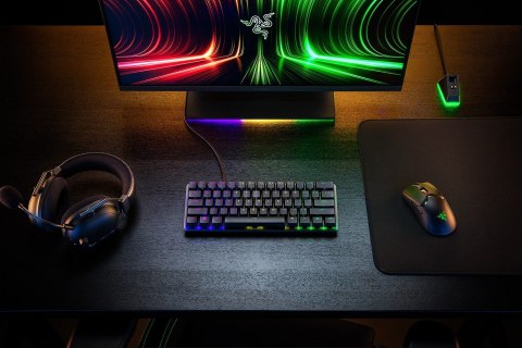 Razer Optical Gaming Keyboard Huntsman Mini 60% Gaming keyboard RGB LED light NORD Wired USB-C Black Analog Switch