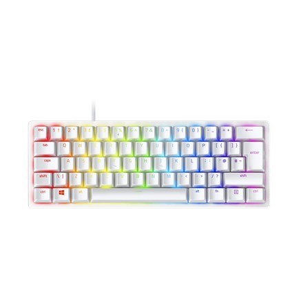 Razer Optical Gaming Keyboard Huntsman Mini 60% Gaming keyboard RGB LED light RU Wired USB-C Mercury Red Switch