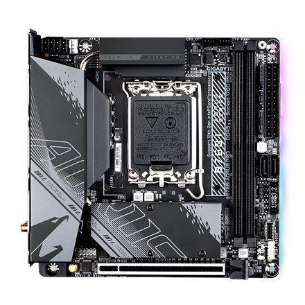 Gigabyte B760I AORUS PRO 1.0 Processor family Intel Processor socket LGA1700 DDR5 DIMM Memory slots 2 Supported hard disk drive 