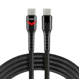 Kabel przewód USB-C PD RGB LED 100cm everActive CBB-1PDR Power Delivery 3A z obsługą szybkiego ładowania 60W