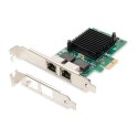 Karta sieciowa przewodowa PCI Express 2x RJ45 Gigabit 10/100/1000Mbps Low Profile