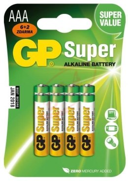 Bat. standardowe SUPER ALKALINE AAA/LR03alkaliczna, 1.5V blister Super U8 (24A-U8) sony