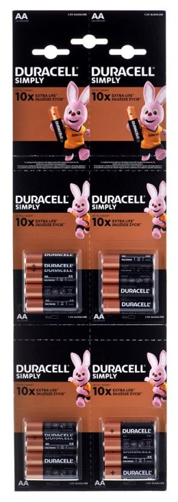 Bateria LR06 Duracell Simply OP16SZT B/C DURACELL 129733