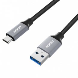 AUKEY CB-CD3 OEM nylonowy kabel Quick Charge USB C-USB 3.0 | 2m | 5 Gbps | 3A | 60W PD | 20V