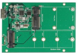 Delock Obudowa SSD zewnętrzna MSATA +M.2 2.5 USB 3.1 MICRO-B USB niebieska