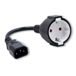 Qoltec Adapter IEC 320 C14 / SCHUKO | 0.15m