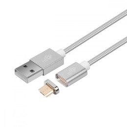 TB Kabel magnetyczny MicroUSB - USB srebrny 1 m