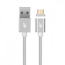 TB Kabel magnetyczny MicroUSB - USB srebrny 1 m