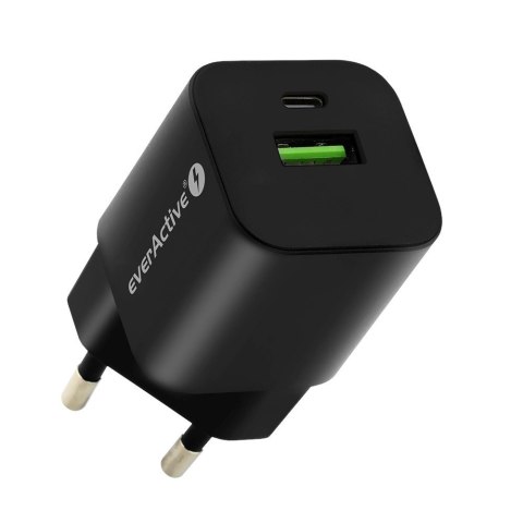 ŁADOWARKA SIECIOWA everActive GaN SC-390QB 30W 1xUSB-C 1xUSB-A PD PPS