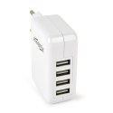 ŁADOWARKA USB UNIVERSAL WHITE 4PORT EG-U4AC-02 GEMBIRD