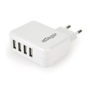 ŁADOWARKA USB UNIVERSAL WHITE 4PORT EG-U4AC-02 GEMBIRD