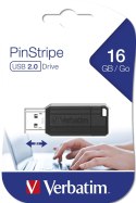 USB DRIVE 2.0 PIN STRIPE 16GB/READ UP TO 11MB/SEC