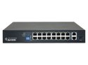 AVIZIO SWITCH NIEZARZĄDZALNY 16 PORTÓW RJ45 POE 100MB/S + 2 PORTY RJ45 UPLINK 1GB/S (BUDŻET MOCY 150W)