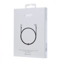 AUKEY CB-BAL6 Black 90° nylonowy kątowy kabel Quick Charge USB-Lightning | 1.2m | Wtyki 90 stopni