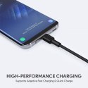 AUKEY CB-CMD29 zestaw 2 szt. nylonowych kabli Quick Charge USB C-USB 3.1 | AFC | 2m | 3A | 60W PD | 20V