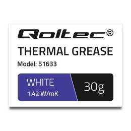 Qoltec Pasta termoprzewodząca | 1.42W/m-K | 30g | biała