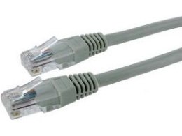 4World patch cord RJ45, molded jacket, cat.5e UTP, 0.5 m, gray (06559)