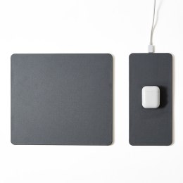 POUT Splitted mouse pad with high-speed charging HANDS 3 SPLIT dust gray, Grey, Monochromatic, ABS synthetics, Polyurethane, USB