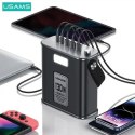 USAMS Powerbank 80000mAh 130W 2xUSB-C 3xUSB-A PD QC 3.0 Fast Charge + kabel USB-C/USB-C 100W 2m