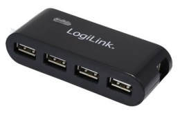 LogiLink HUB USB 2.0 4-portowy z zasilaczem, czarny