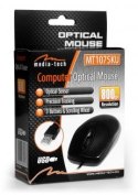 Media-Tech Mysz optyczna USB (MT1075KU) 800 dpi, 3 przyciski i rolka