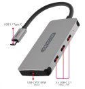 SITECOM Hub 4 porty USB-C z PD 10Gbps 100W