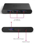 SITECOM Hub USB 3.0 fast charge 4 porty z zasilaniem