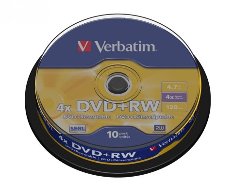 Verbatim DVD+RW 4x 4.7GB 10P CB 43488