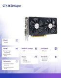 AFOX Karta graficzna GeForce GTX1650 SUPER 4GB GDDR6 128Bit DP DVI HDMI Dual Fan