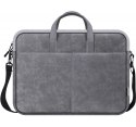 DEFENDER TORBA SOLID LEATHER SZARA 15,6" 26088