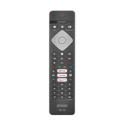 SAVIO PILOT UNIWERSALNY/ZAMIENNIK DO TV PHILIPS, SMART TV, RC-16