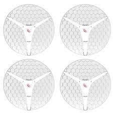 (LHG XL 5 ac - 4 pack) High Power Light Head Grid 27 dBi 5GHz antenna, Dual Chain High Power 802.11ac wireless, 716MHz CPU, 256M