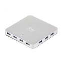 I-tec USB 3.0 Metal Charging HUB 10 Portów z zasilaczem 10x USB 3.0 z funkcją Plug & Play oraz możliwością ładowania przez USB