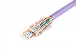 Digitus Wtyk RJ45 (8P8C) przelotowy, kat.6, nieekranowany, AWG 26-24, opakowanie 100 szt.