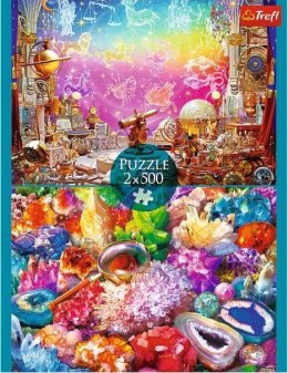 Trefl Puzzle 2x500 elementów Kosmos i kryształy