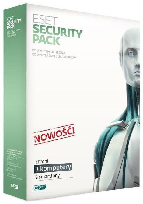 Eset Security Pack przedłużenie licencji o 1 rok (3 komputery i 3 smartfony)