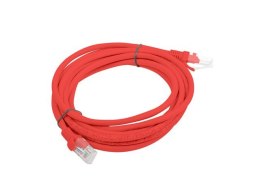 LANBERG PATCHCORD KAT.5E 3M CZERWONY FLUKE PASSED LANBERG