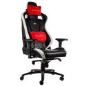 Fotel dla gracza Noblechairs EPIC Real Leather (czarno-biało-czerwony)