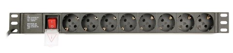 Listwa zasilająca do szaf Rack (PDU) Gembird EG-PDU-014 wtyk Schuko 1U (3m)