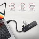 Hub aktywny Axagon HUE-C1C USB-C 3.2 Gen1 do 4x USB-A 3.2 Gen + 1xUSB-C do ładowania czarny